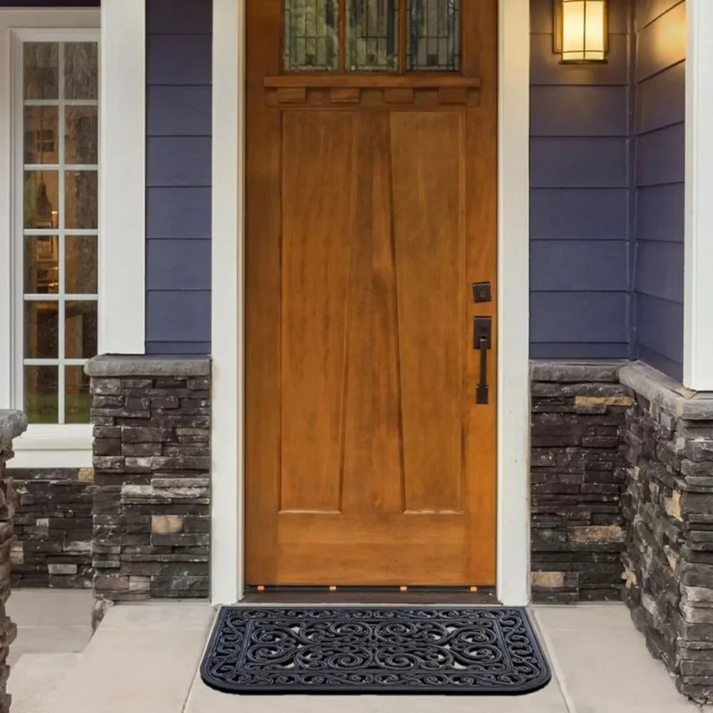 Recycled Rubber Door Mats, Outdoor/Indoor Durable & Easy to Clean All Season All